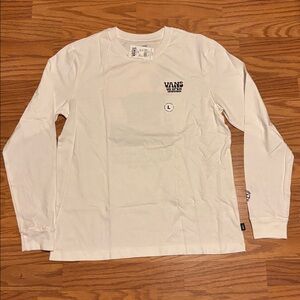 Vans tshirt large US Open of Surfing Huntington Beach white long sleeve Tee NWT